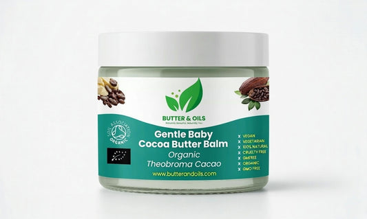 Raw Cocoa Butter Baby Balm  – Gentle, Unscented for Sensitive & Eczema-Prone