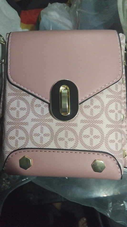 Women’s Pink Mini Crossbody Phone Bag with Twist Lock