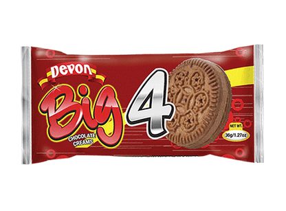 Devon Big 4 Chocolate Cookies (×2) (36g)