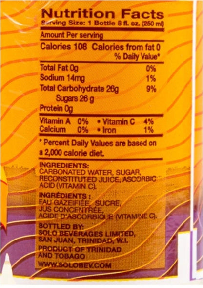 Solo Pear J Sparkling Drink (4x250ml)