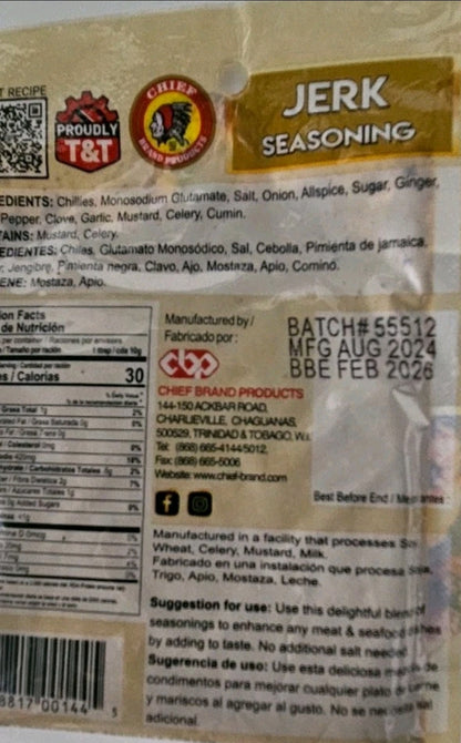 Chief Jerk Seasoning (3×40g) (120g)