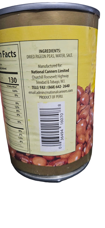 Mabel's Processed Pigeon Peas (425g)